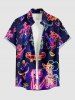Skull Skeleton Fruit Juice Animal Guitar Print Plus Size Matching Hawaii Beach Outfit For Couples -  