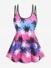 Coconut Tree Ombre Print Plus Size Matching Hawaii Beach Outfit For Couples -  