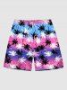 Coconut Tree Ombre Print Plus Size Matching Hawaii Beach Outfit For Couples -  