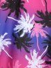 Coconut Tree Ombre Print Plus Size Matching Hawaii Beach Outfit For Couples -  