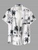 Coconut Tree Pineapple Hibiscus Flowers Print Plus Size Matching Hawaii Beach Outfit For Couples -  