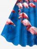 Robe hawaïenne grande taille à imprimé flamants roses - Rose  M