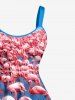 Robe hawaïenne grande taille à imprimé flamants roses - Rose  M