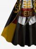 Pirate Costume Pattern Print Hawaii A Line Dress -  