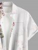 Plus Size Flowers Leaf Print Buttons Pocket Hawaii Shirt For Men -  