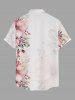Plus Size Flowers Leaf Print Buttons Pocket Hawaii Shirt For Men -  