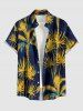 Matching Hawaii Shirt and Romper Beach Outfit Coconut Tree Plant Print For Couples -  