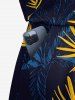 Matching Hawaii Shirt and Romper Beach Outfit Coconut Tree Plant Print For Couples -  