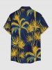 Matching Hawaii Shirt and Romper Beach Outfit Coconut Tree Plant Print For Couples -  