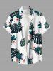 Tropical Leaf Flowers Print Matching Hawaii Beach Outfit For Couples -  