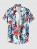 Hibiscus Flower Tropical Leaf Print Plus Size Matching Hawaii Beach Outfit For Couples -  