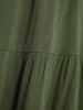 Jupe grande taille à lacets et œillets avec volants à la taille - Vert profond 4X | US 26-28