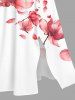 Flowers Print Split Hawaii Midi Dress - Blanc 6X