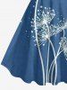 Plant Print Hawaii A Line Dress - Pers 3X