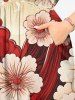 Flower River Print Hawaii Split Pocket A Line Midi Dress -  