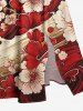 Flower River Print Hawaii Split Pocket A Line Midi Dress -  