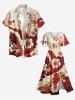 Flower River Print Hawaii Split Pocket A Line Midi Dress -  