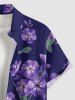 Chemise hawaïenne à poches boutons, imprimé fleurs de liseron et feuilles, grande taille, pour hommes - Concorde XL