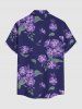 Chemise hawaïenne à poches boutons, imprimé fleurs de liseron et feuilles, grande taille, pour hommes - Concorde XL