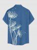 Plant Print Hawaii Button Pocket Shirt For Men - Pers 2XL