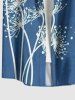 Plant Print Hawaii Button Pocket Shirt For Men - Pers 2XL