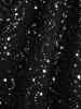 Robe trapèze grande taille à paillettes scintillantes avec ceinture amovible - Noir 1X | US 14-16