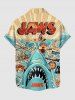 Shark Seascape Print Plus Size Matching Hawaii Beach Outfit For Couples -  