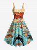 Shark Seascape Print Plus Size Matching Hawaii Beach Outfit For Couples -  
