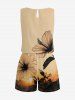 Matching Hawaii Shirt and Romper Beach Outfit Hibiscus Flower Ombre Sunset Print For Couples -  