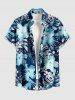 Hibiscus Flowers Tropical Leaf Print Matching Hawaii Beach Outfit For Couples -  