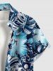 Hibiscus Flowers Tropical Leaf Print Matching Hawaii Beach Outfit For Couples -  
