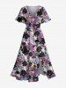Rose Flower Rainbow Print Matching Hawaii Beach Outfit For Couples -  