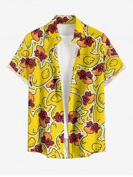 Ducks Print Buttons Pocket Hawaii Shirt For Men -  