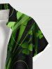 St. Patrick's Day Leaf Clover Curve Print Plus Size Matching Hawaii Beach Outfit For Couples -  