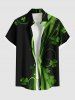 St. Patrick's Day Leaf Clover Curve Print Plus Size Matching Hawaii Beach Outfit For Couples -  