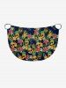 Tenue de plage hawaïenne assortie grande taille pour couples, imprimée tête de mort, ananas, feuilles tropicales et fleurs d'hibiscus - Cadetblue 