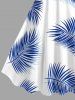 Tropical Leaf Print Plus Size Matching Hawaii Beach Outfit For Couples -  