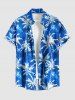 Matching Hawaii Shirt and Romper Beach Outfit Coconut Tree Printed for Couples -  