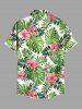 Hibiscus Flower Tropical Leaf Print Plus Size Matching Hawaii Beach Outfit For Couples -  