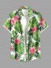 Hibiscus Flower Tropical Leaf Print Plus Size Matching Hawaii Beach Outfit For Couples -  