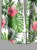 Hibiscus Flower Tropical Leaf Print Plus Size Matching Hawaii Beach Outfit For Couples -  