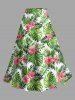 Hibiscus Flower Tropical Leaf Print Plus Size Matching Hawaii Beach Outfit For Couples -  