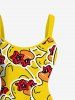 Plus Size Ducks Print Hawaii Tank Dress -  