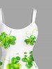 Robe débardeur grande taille à imprimé trèfle pour la Saint-Patrick - Émeraude S
