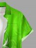 Chemise à poches boutonnées pour homme, grande taille, imprimé branches, Saint-Patrick, Hawaï - Vert S