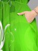 Curve Branch Print St. Patrick's Day Hawaii Split Pocket A Line Midi Dress -  