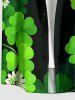 Chemise à poches boutonnées grande taille pour homme, imprimé trèfle à trois feuilles, Saint-Patrick, Hawaï. - Vert 2XL