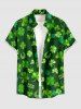 St. Patrick's Day Clovers Print Plus Size Matching Outfit For Couples -  