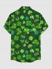 St. Patrick's Day Clovers Print Plus Size Matching Outfit For Couples -  