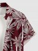 Coconut Tree Print Hawaii Button Pocket Shirt For Men -  